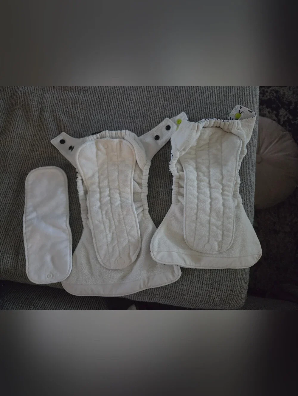 Reusable Cloth Diaper Cover Set - Black & White Stripes and Pattern